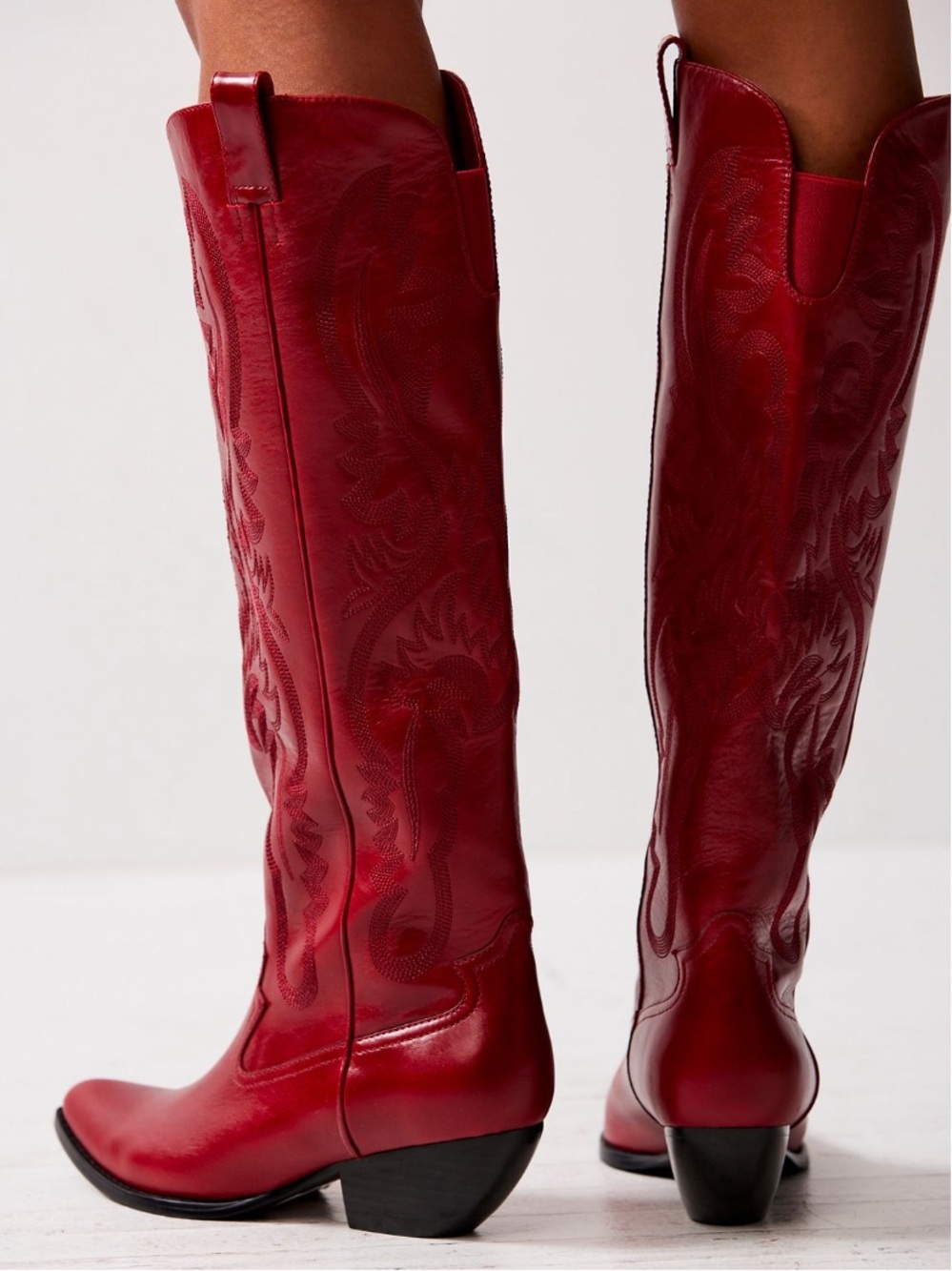 NWT Free People Jeffrey Campbell Red Calvera Boots sz 8.5 - Picture 2 of 9